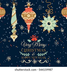 Holiday and Christmas hand drawing greeting card
