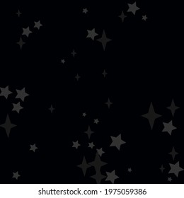 Holiday Christmas Magic Dark Cozy Ornament. Night Chaotic Minimalism Black Sky Background. Luxury Mystery Retro Gray Grey Monochrome Composition. Textile Winter New Year Stars Print Design Pic.