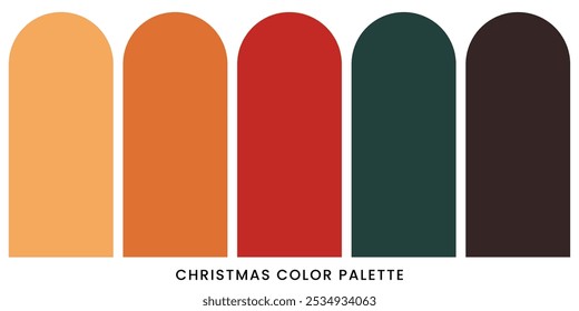 Holiday Christmas palette color for background design template. Vector