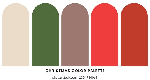 Holiday Christmas palette color for background design template. Vector