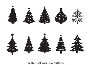 Holiday Christmas Tree Clipart Bundle
