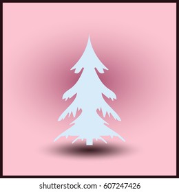 holiday christmas tree isolated vector illustration