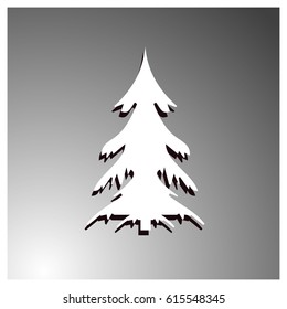 holiday christmas tree isolated vector illustration