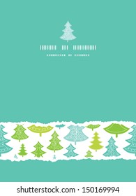 Holiday Christmas trees vertical torn seamless pattern background