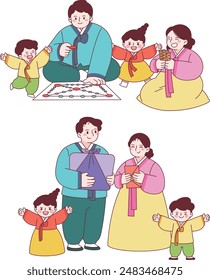 Holiday, Chuseok, Lunar New Year, Hanbok, Family, Children, Children, Couples