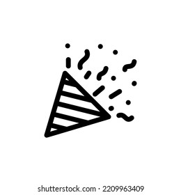 Holiday clapperboard line icon, holiday cracker editable stroke, vector outline high quality for UI. 