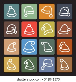  Holiday clothing / New year hat icons