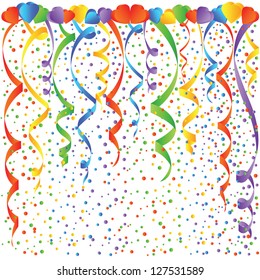 Holiday colored serpentine vector illustrator