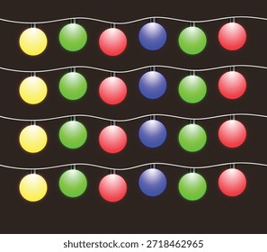 Feiertag bunte Licht voller Vektor 
