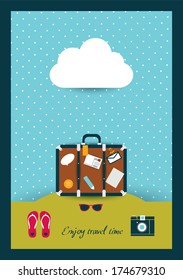 Holiday concept. Travel boot.