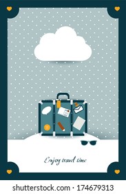 Holiday concept. Travel boot.