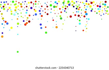  Holiday confetti circles in memphis style. Color texture holiday element wallpaper. Decor fun spot card. Happy mood.