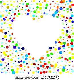  Holiday confetti circles in memphis style. Vector illustration for bright design.  Vector holiday illustration.