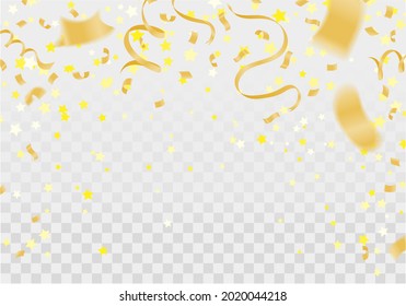 Holiday and confetti flying on background, template typography for greeting card, festive poster illustration , etc