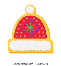Holiday cookie in the form of a Christmas hat
