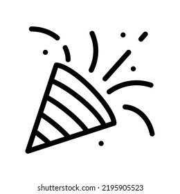 Holiday cracker line symbol, vector editable stroke icon for user interface.