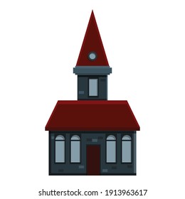 Holiday creepy house icon. Cartoon of holiday creepy house vector icon for web design isolated on white background