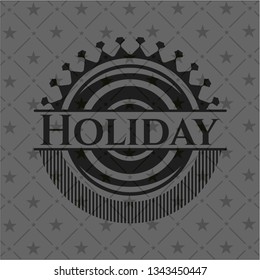 Holiday dark icon or emblem