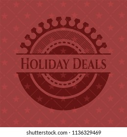 Holiday Deals red emblem. Retro