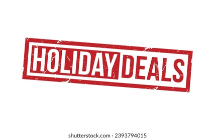 Holiday Deals stamp red rubber stamp on white background. Holiday Deals stamp sign. Holiday Deals stamp.