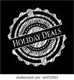Holiday Deals written on a blackboard