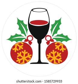 holiday decal for christmas drinking party