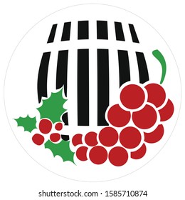 holiday decal for wine drinking party