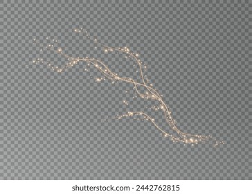 Urlaubs-Dekorelement in Form eines glühenden Sakura-Zweiges. Abstrakter glühender Staub. Weihnachtshintergrund aus leuchtendem Staub. Vector png. Schwebende Wolke von Feiertag hellen kleinen Staub.