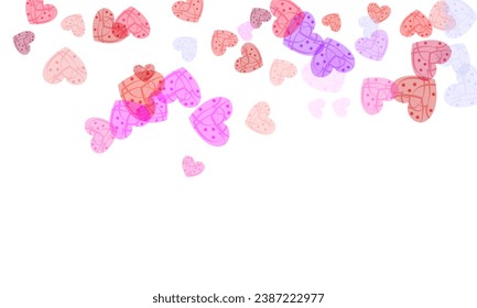  Holiday decoration with tenderness symbols confetti flying, love background vector Vector illustration.