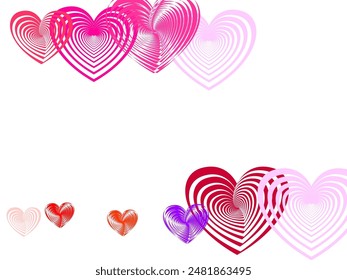  Holiday decoration with tenderness symbols confetti flying, love background vector  Romantic Scattered Hearts Design Element.