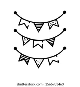 Holiday decoration vector icon on white background