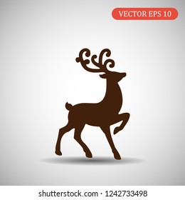 holiday deer of brown color. vector illustration eps 10