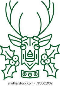 Holiday Deer Vector