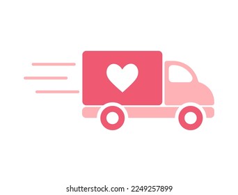 Holiday delivery. Delivery icon on white background. Vector illustration.