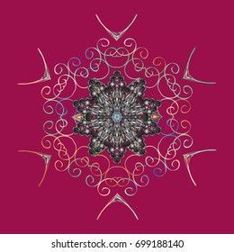 Holiday design for Christmas and New Year fashion prints. Vector illustration. Background. Christmas cute background with snowflakes abstract background. Snowflakes.