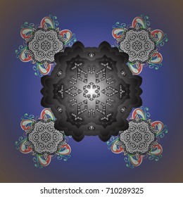 Holiday design for Christmas and New Year fashion prints. Snowflakes. Background. Vector illustration. 