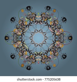 Holiday design for Christmas and New Year fashion prints. Vector illustration. Blue, gray and white snowflakes. Christmas pattern with snowflakes abstract background.