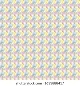Holiday design. Fun background. Beautiful vector illustration with colorful leaves on a white background. Seamless, artistic.