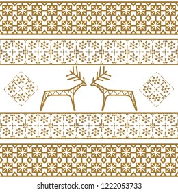 Holiday Сhristmas Design. Ikat Seamless Pattern. Chevron Brush Texture. Boho Water Print. Geometric Hand Drawn Textile Ornate.
