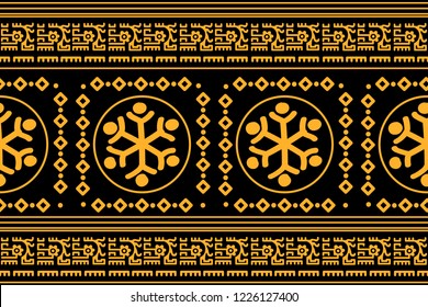 Diseño de Navidad С Navidad. Patrón Ikat Seamless. Textura de pincel de Chevron. Impresión de agua Boho. Ornato textil dibujado a mano geométrica.
