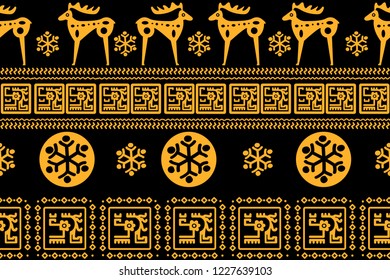Holiday Сhristmas Design. Ikat Seamless Pattern. Chevron Brush Texture. Boho Water Print. Geometric Hand Drawn Textile Ornate.