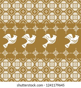Holiday Сhristmas Design. Ikat Seamless Pattern. Chevron Brush Texture. Boho Water Print. Geometric Hand Drawn Textile Ornate.