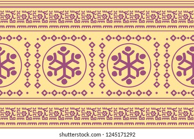 Holiday Сhristmas Design. Ikat Seamless Pattern. Chevron Brush Texture. Boho Water Print. Geometric Hand Drawn Textile Ornate.