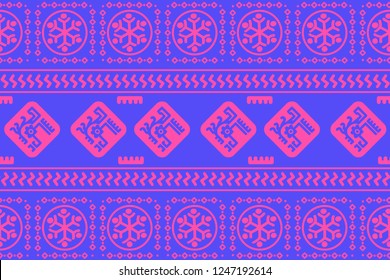 Holiday Сhristmas Design. Ikat Seamless Pattern. Chevron Brush Texture. Boho Water Print. Geometric Hand Drawn Textile Ornate.