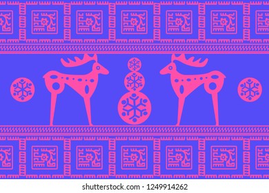 Holiday Сhristmas Design. Ikat Seamless Pattern. Chevron Brush Texture. Boho Water Print. Geometric Hand Drawn Textile Ornate.