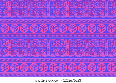 Holiday Сhristmas Design. Ikat Seamless Pattern. Chevron Brush Texture. Boho Water Print. Geometric Hand Drawn Textile Ornate.
