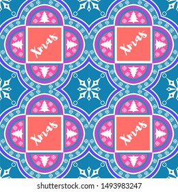Holiday Сhristmas Design. Ikat Seamless Pattern. Chevron Brush Texture. Boho Water Print. Geometric Hand Drawn Textile Ornate.
