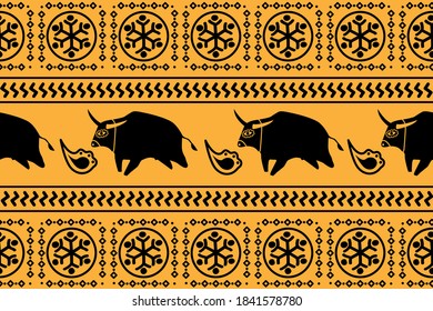 Holiday Сhristmas Design. Ikat Seamless Pattern. Chevron Brush Texture. Geometric Hand Drawn Textile Ornate.