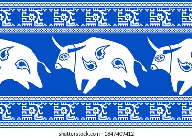 Holiday Сhristmas Design. Ikat Seamless Pattern. Chevron Brush Texture. Geometric Hand Drawn Textile Ornate.