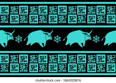 Holiday Сhristmas Design. Ikat Seamless Pattern. Chevron Brush Texture. Geometric Hand Drawn Textile Ornate.